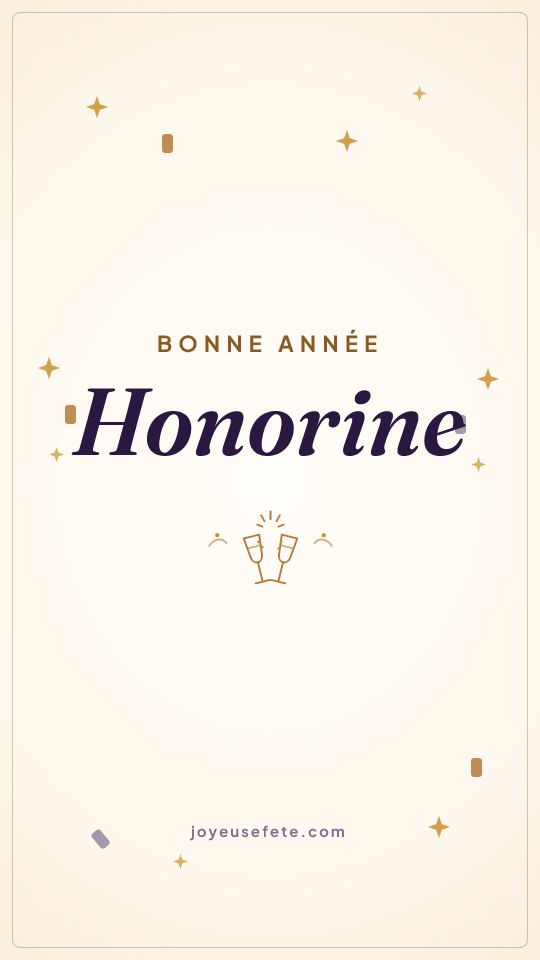 Image « Bonne année Honorine » au format story