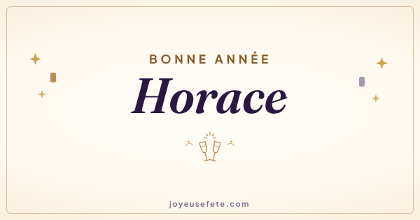 Image « Bonne année Horace » au format large