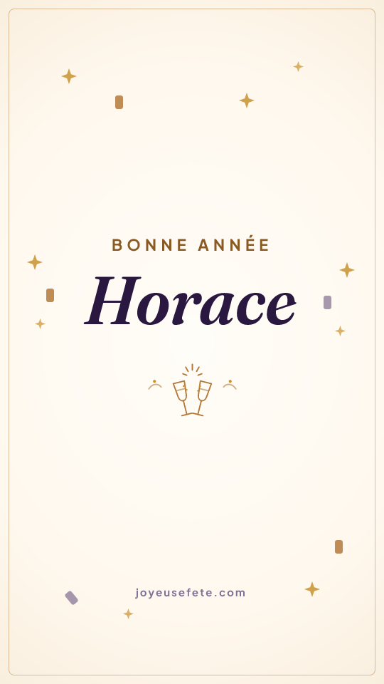 Image « Bonne année Horace » au format story
