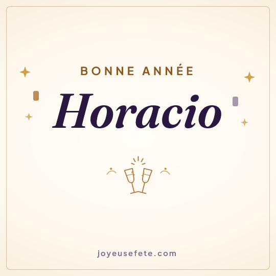 Image carrée « Bonne année Horacio » pour WhatsApp