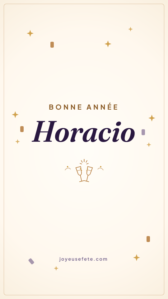 Image « Bonne année Horacio » au format story