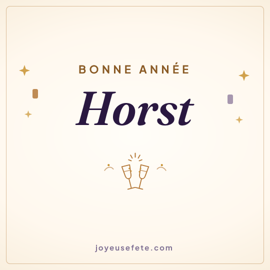 Image carrée « Bonne année Horst » pour WhatsApp
