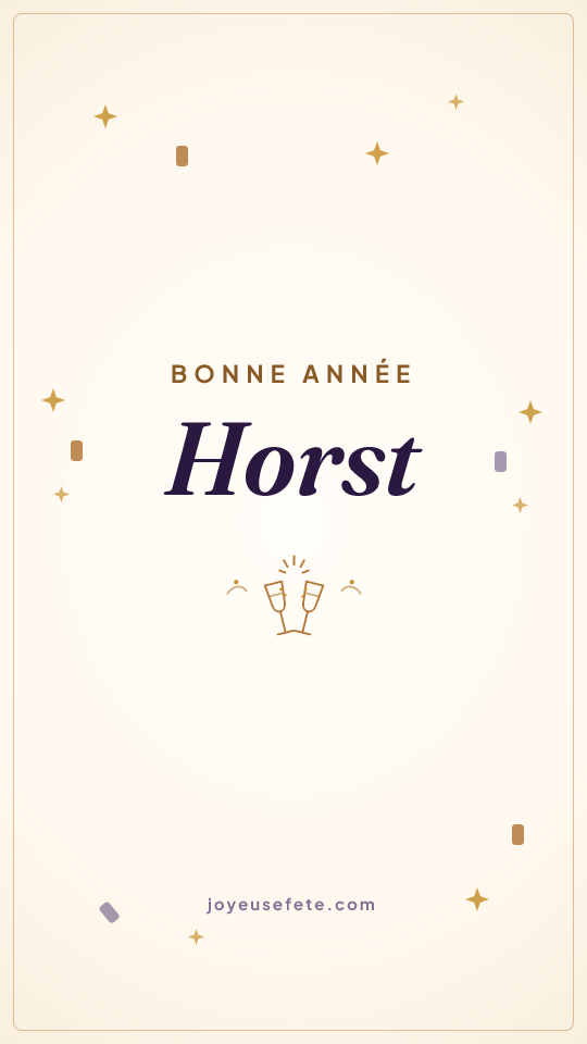 Image « Bonne année Horst » au format story