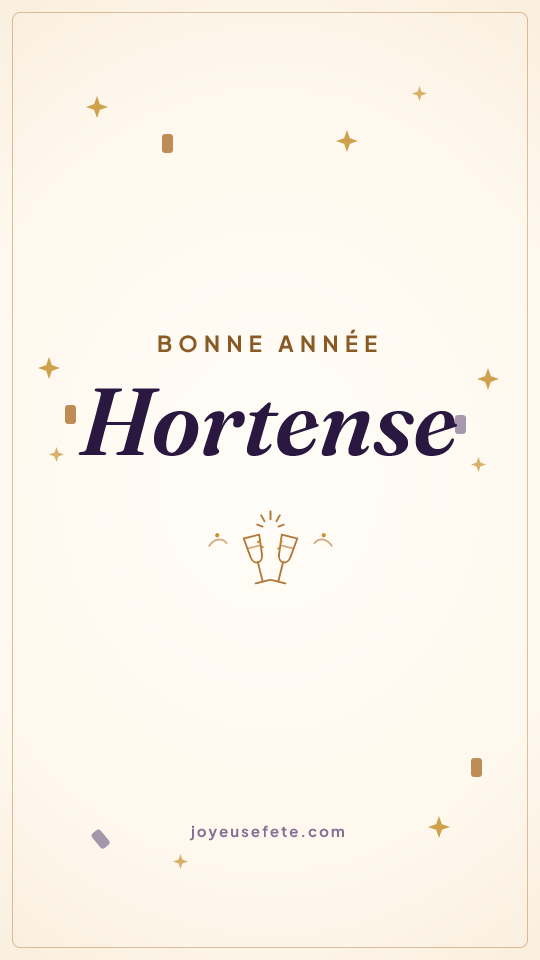 Image « Bonne année Hortense » au format story