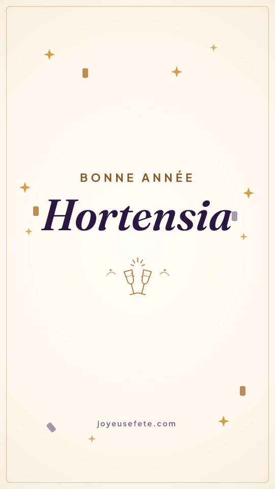 Image « Bonne année Hortensia » au format story