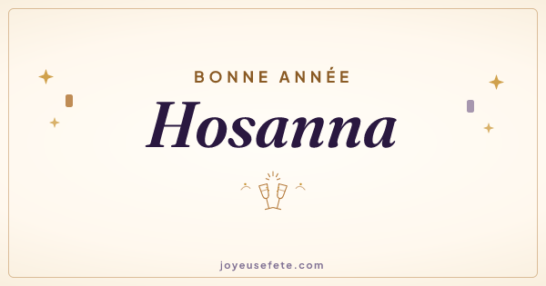 Image « Bonne année Hosanna » au format large