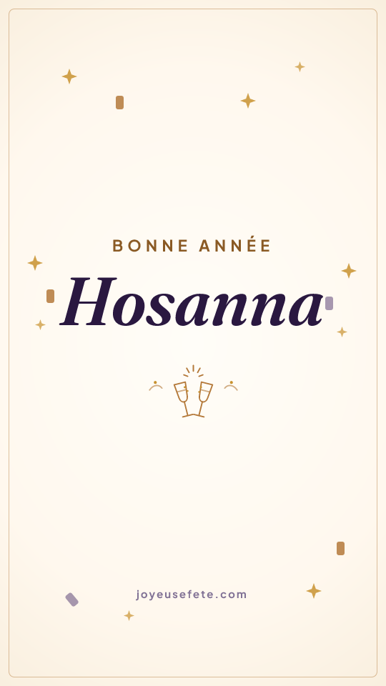 Image « Bonne année Hosanna » au format story