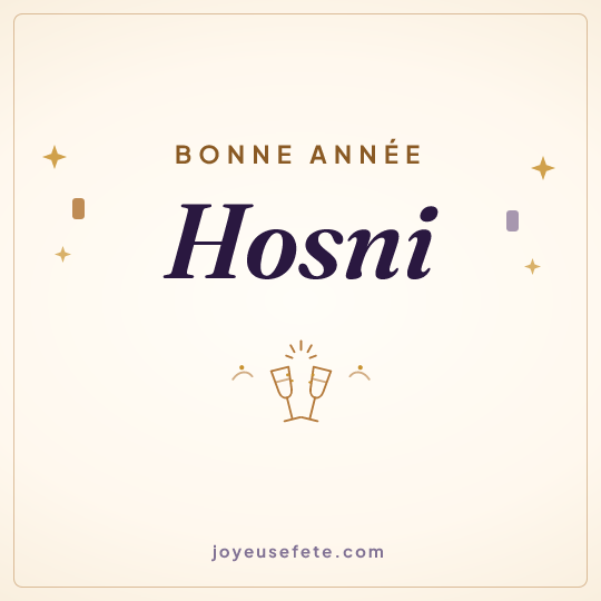 Image carrée « Bonne année Hosni » pour WhatsApp
