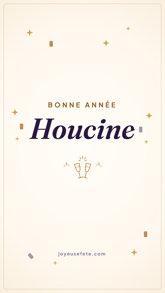 Image « Bonne année Houcine » au format story