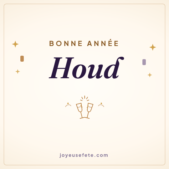 Image carrée « Bonne année Houd » pour WhatsApp