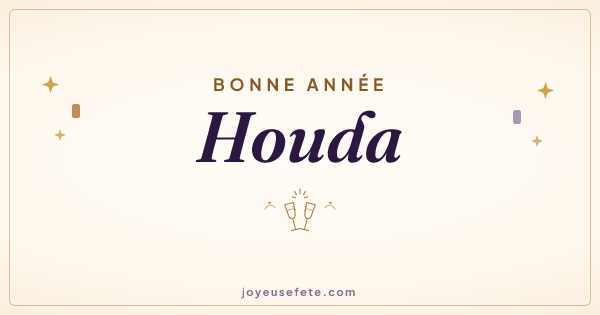 Image « Bonne année Houda » au format large
