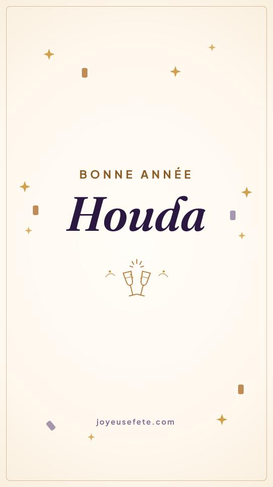 Image « Bonne année Houda » au format story