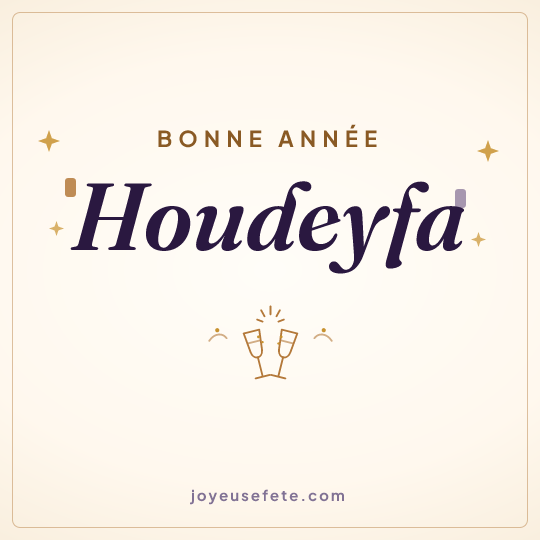 Image carrée « Bonne année Houdeyfa » pour WhatsApp