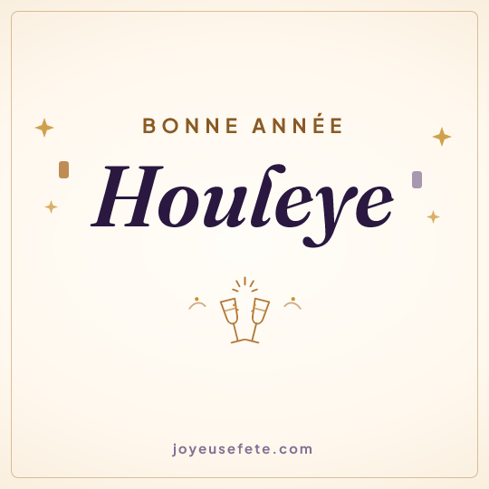 Image carrée « Bonne année Houleye » pour WhatsApp