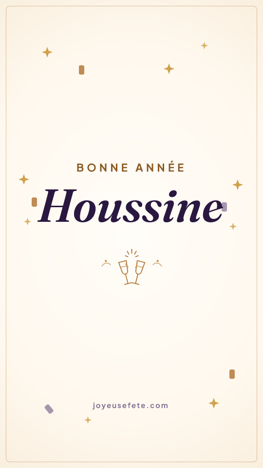 Image « Bonne année Houssine » au format story