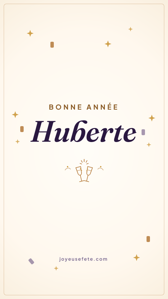 Image « Bonne année Huberte » au format story