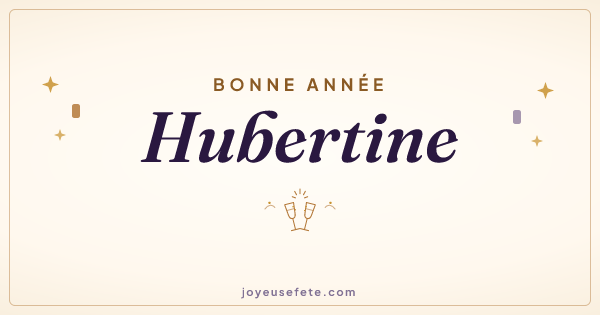 Image « Bonne année Hubertine » au format large
