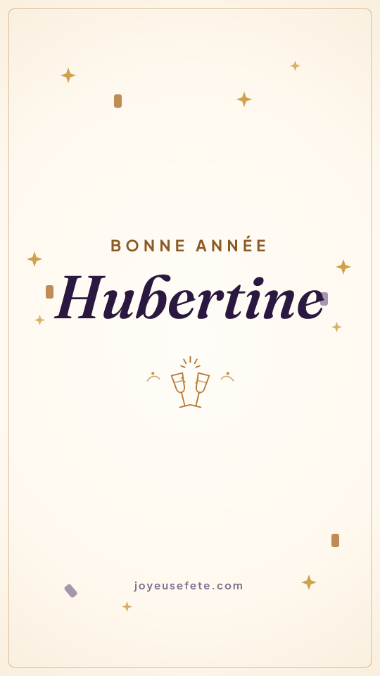 Image « Bonne année Hubertine » au format story