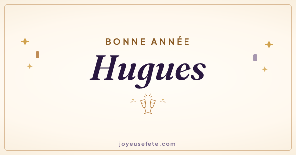 Image « Bonne année Hugues » au format large