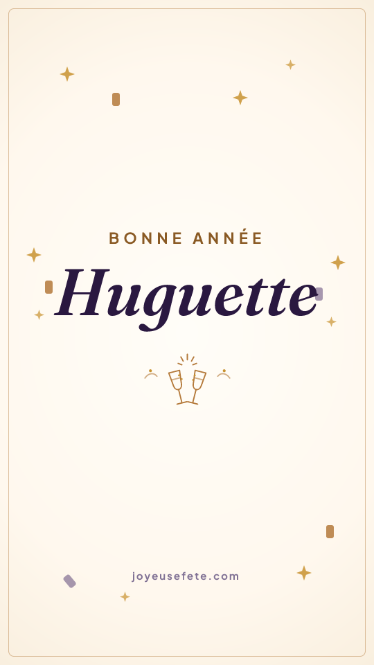 Image « Bonne année Huguette » au format story