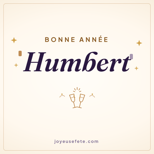 Image carrée « Bonne année Humbert » pour WhatsApp