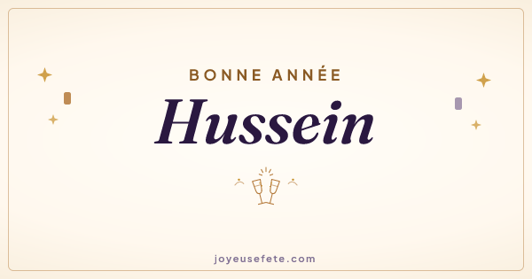 Image « Bonne année Hussein » au format large