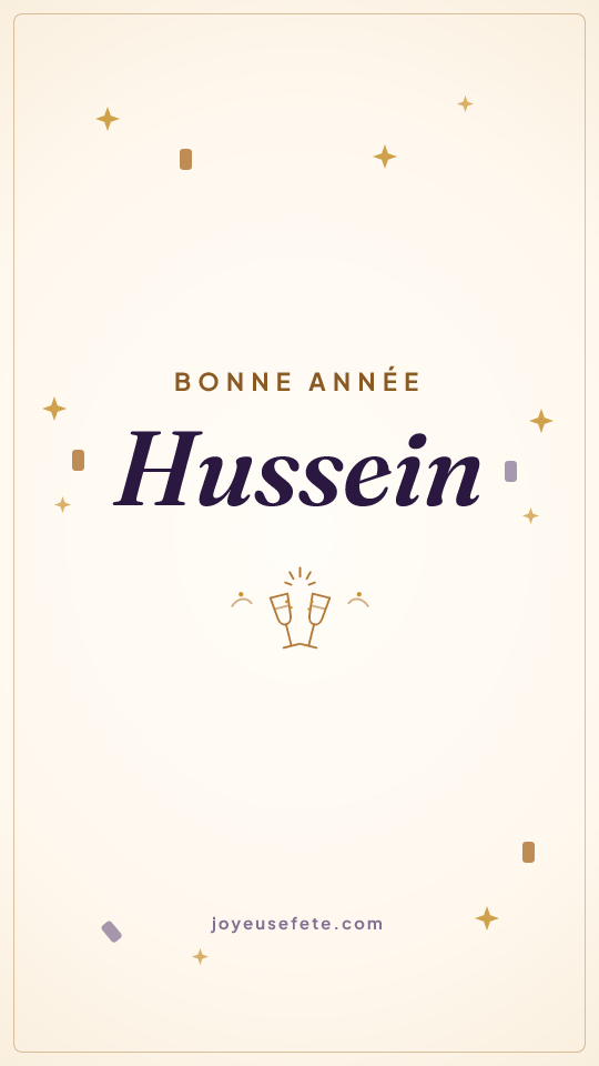 Image « Bonne année Hussein » au format story