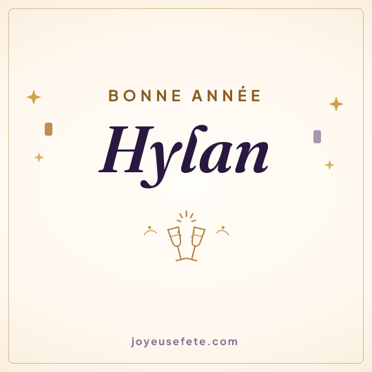 Image carrée « Bonne année Hylan » pour WhatsApp