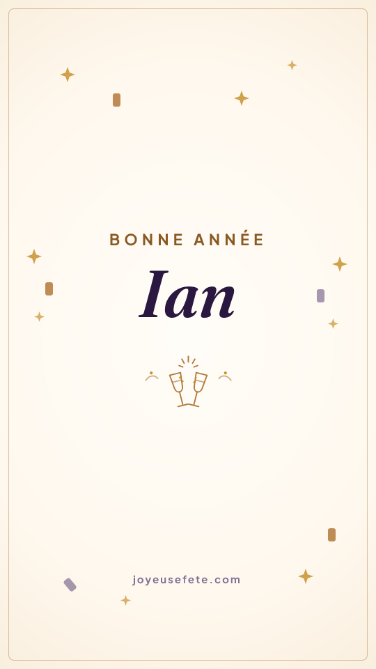 Image « Bonne année Ian » au format story