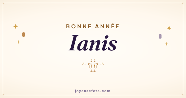 Image « Bonne année Ianis » au format large