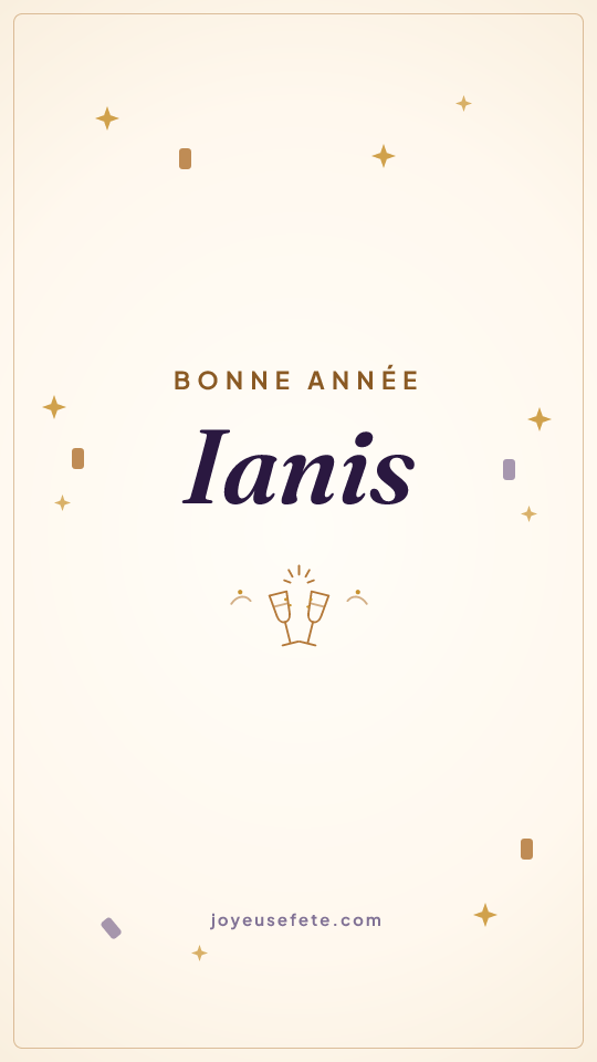 Image « Bonne année Ianis » au format story