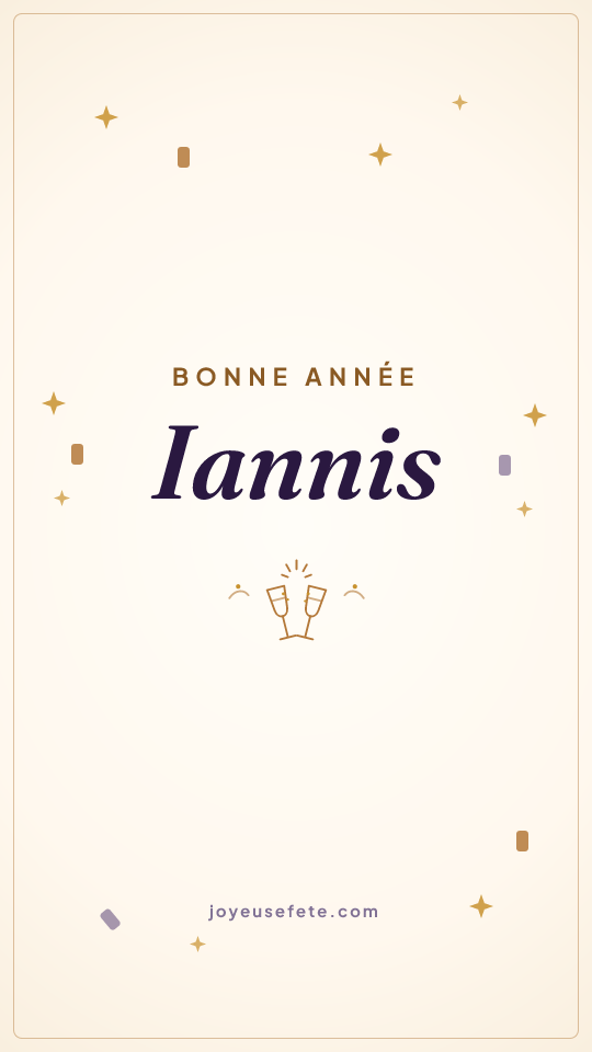 Image « Bonne année Iannis » au format story