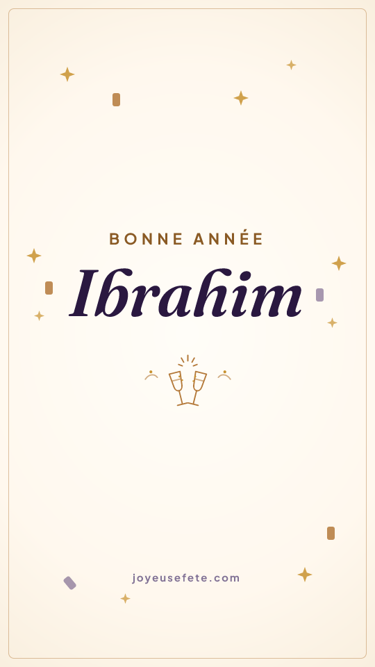 Image « Bonne année Ibrahim » au format story