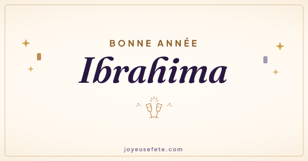 Image « Bonne année Ibrahima » au format large