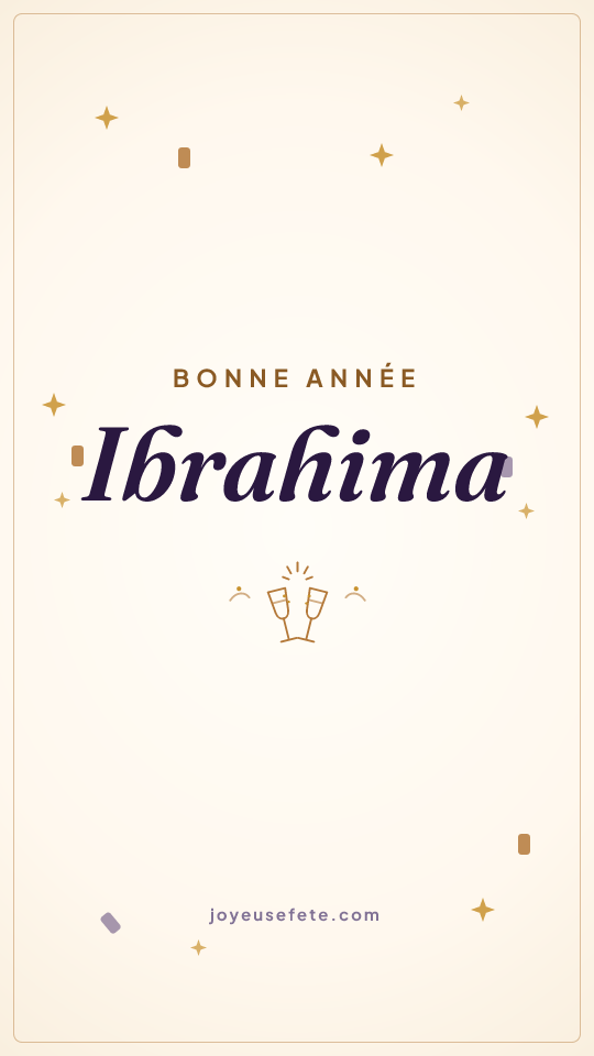 Image « Bonne année Ibrahima » au format story