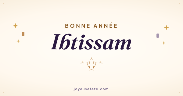 Image « Bonne année Ibtissam » au format large