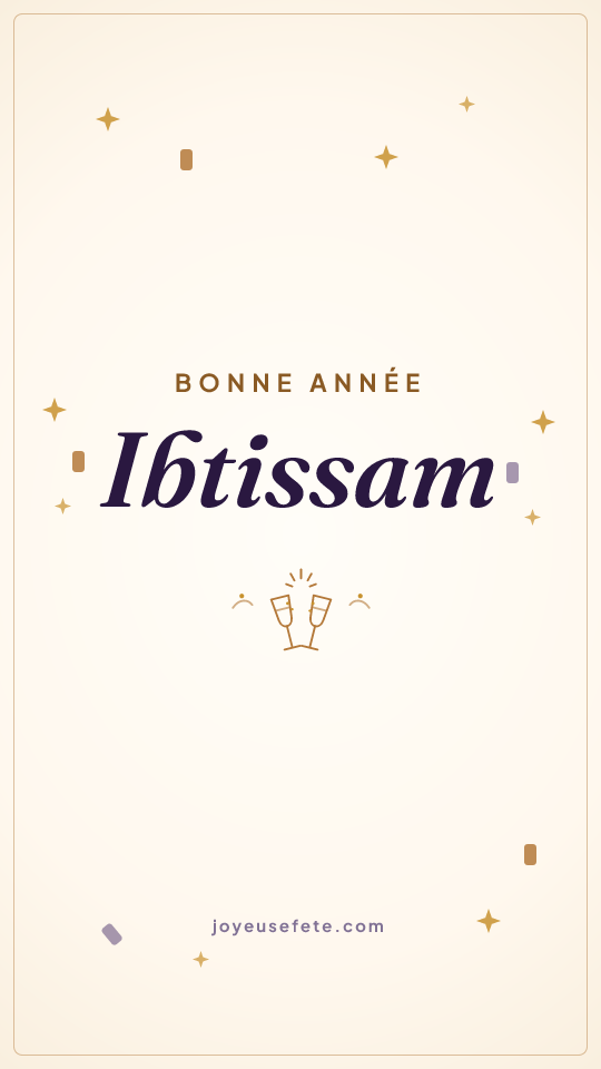 Image « Bonne année Ibtissam » au format story