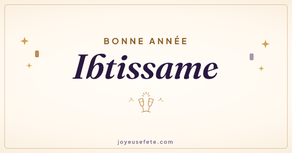 Image « Bonne année Ibtissame » au format large