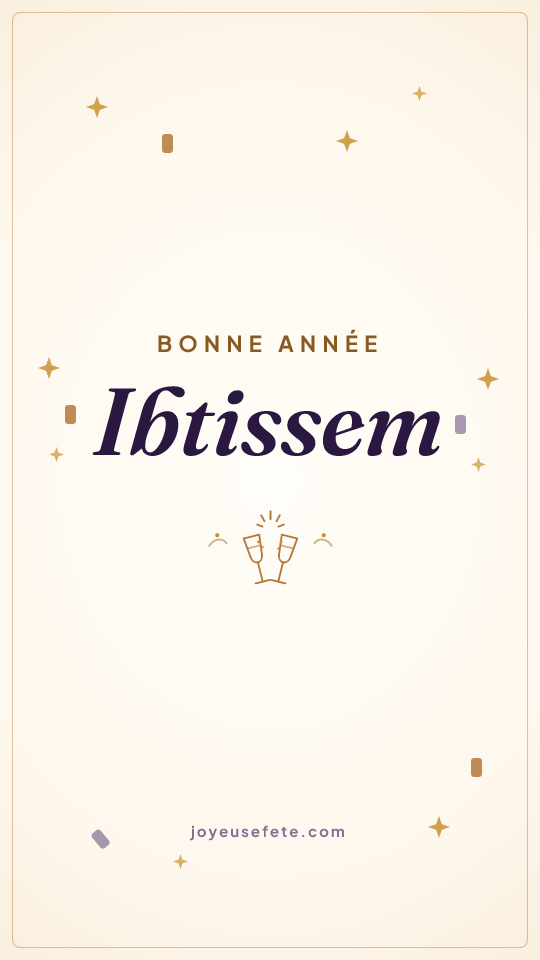 Image « Bonne année Ibtissem » au format story