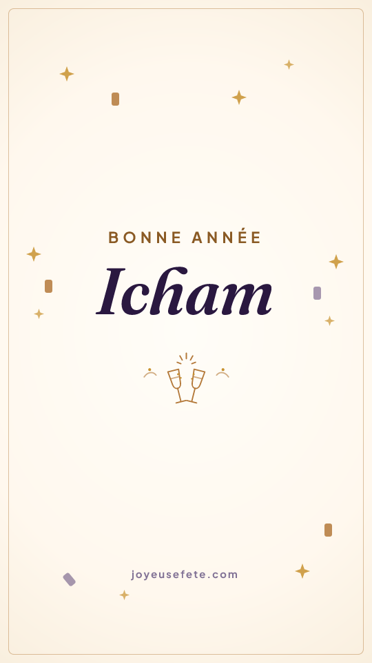 Image « Bonne année Icham » au format story