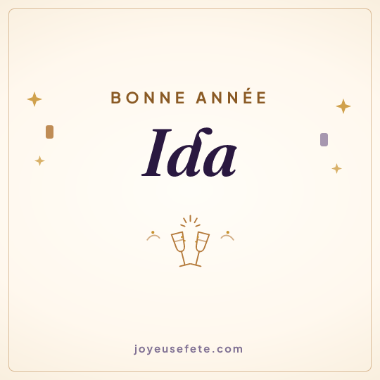 Image carrée « Bonne année Ida » pour WhatsApp