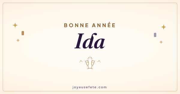 Image « Bonne année Ida » au format large
