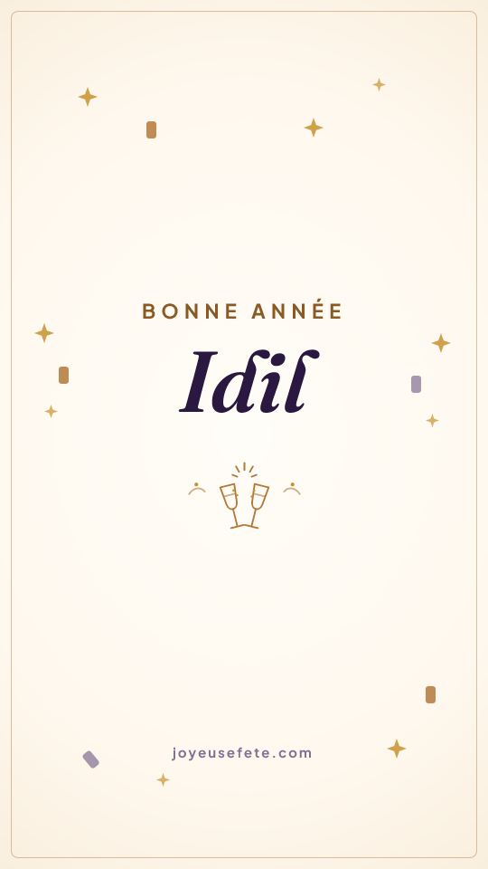 Image « Bonne année Idil » au format story