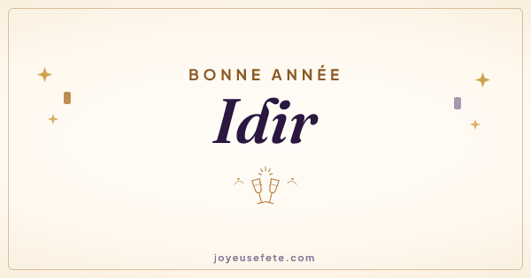 Image « Bonne année Idir » au format large