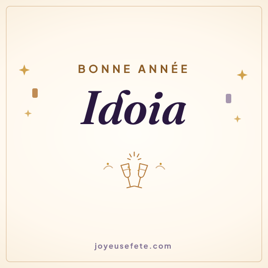 Image carrée « Bonne année Idoia » pour WhatsApp
