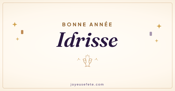 Image « Bonne année Idrisse » au format large