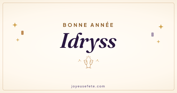 Image « Bonne année Idryss » au format large