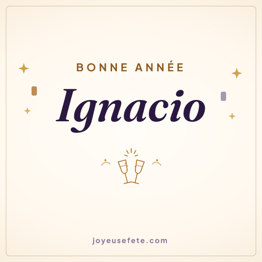 Image carrée « Bonne année Ignacio » pour WhatsApp