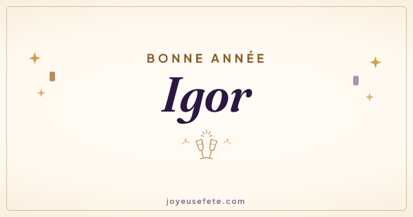 Image « Bonne année Igor » au format large