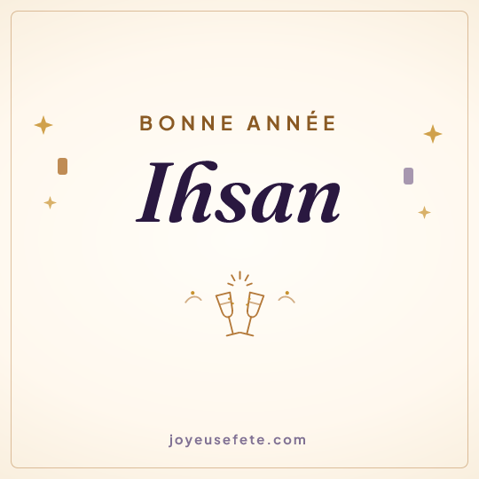 Image carrée « Bonne année Ihsan » pour WhatsApp